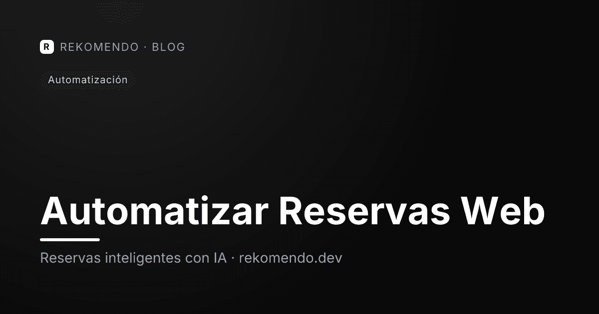 Widget de reservas automatizadas embebido en una web de negocio de servicios